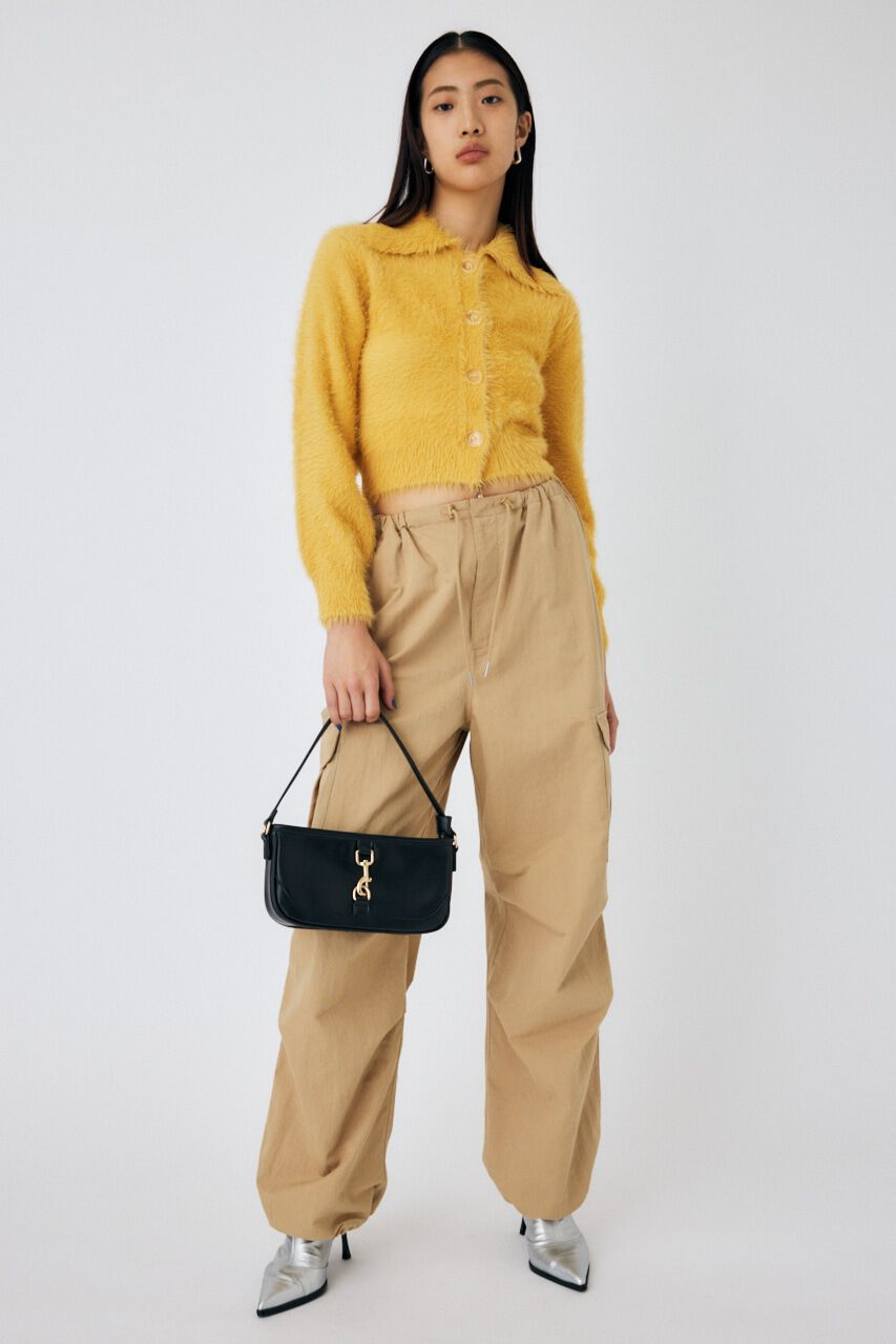 MOUSSY「FEATHER YARN KNIT シャツ」|ニット・セーター|YEL