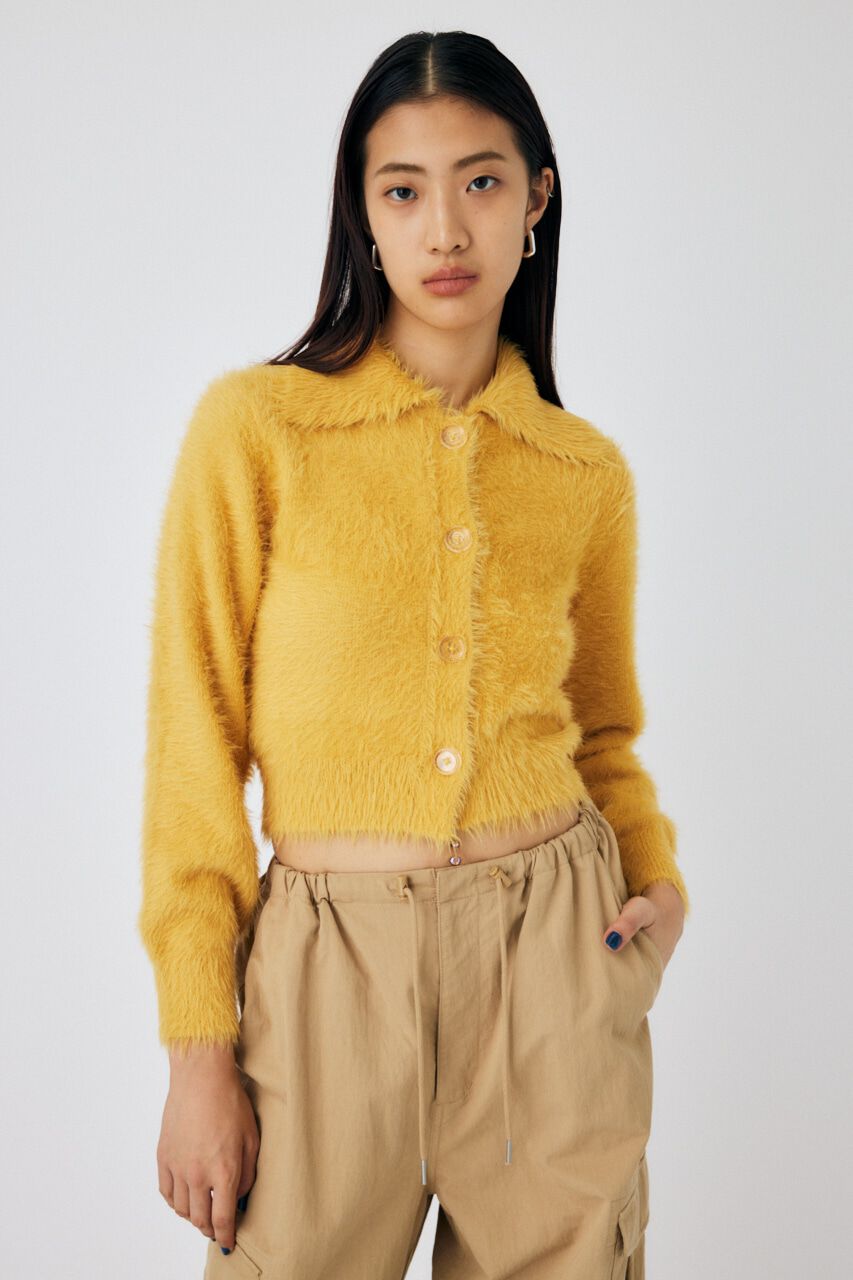 MOUSSY「FEATHER YARN KNIT シャツ」|ニット・セーター|