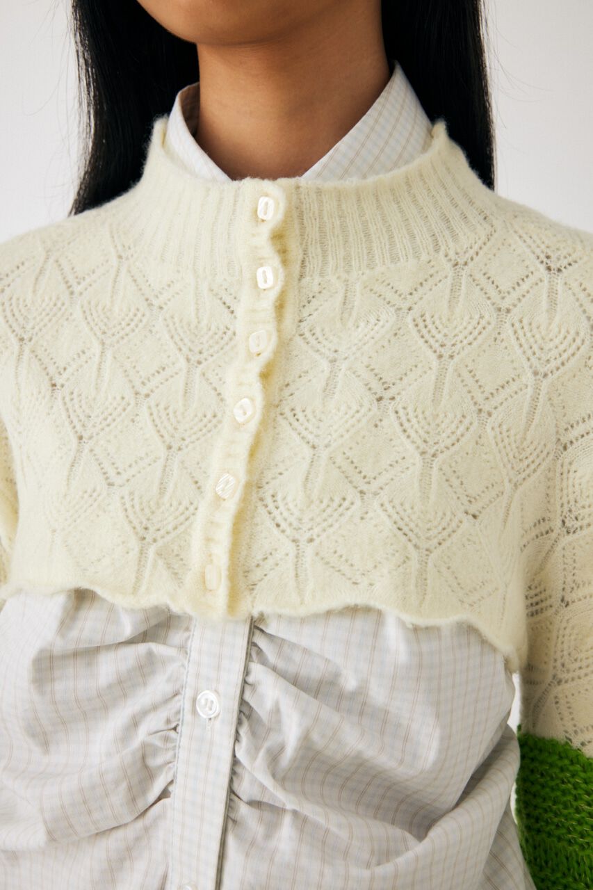 MOUSSY「MIX SHORT KNIT トップス」|ニット・セーター|