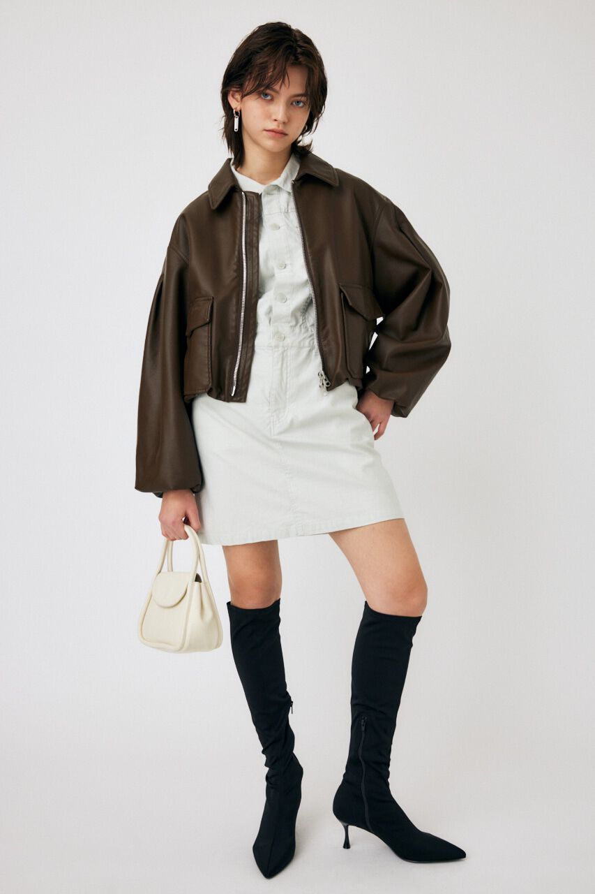 MOUSSY「PUFF SLEEVE MINI ドレス」|ワンピース|