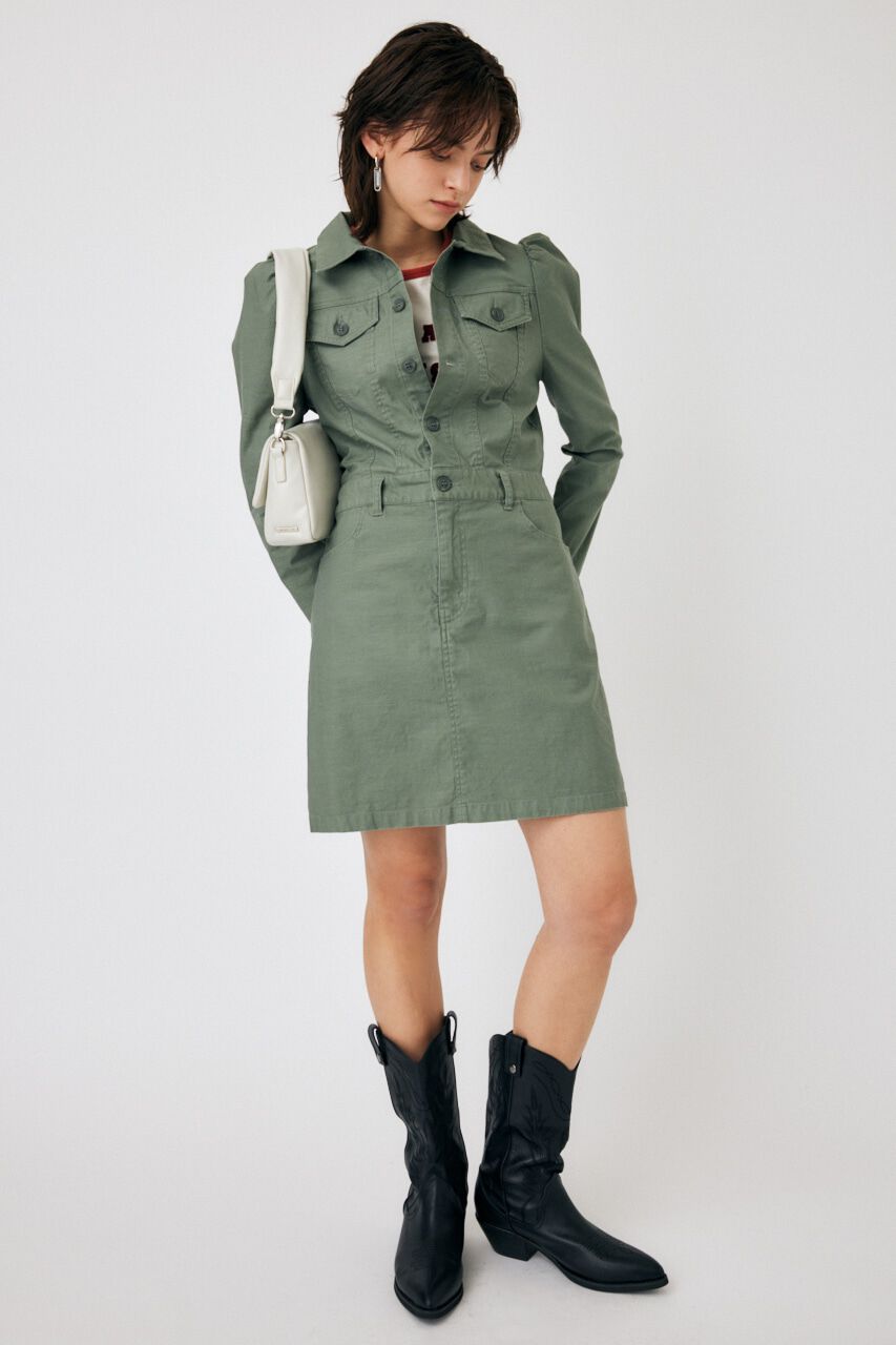 MOUSSY「PUFF SLEEVE MINI ドレス」|ワンピース|