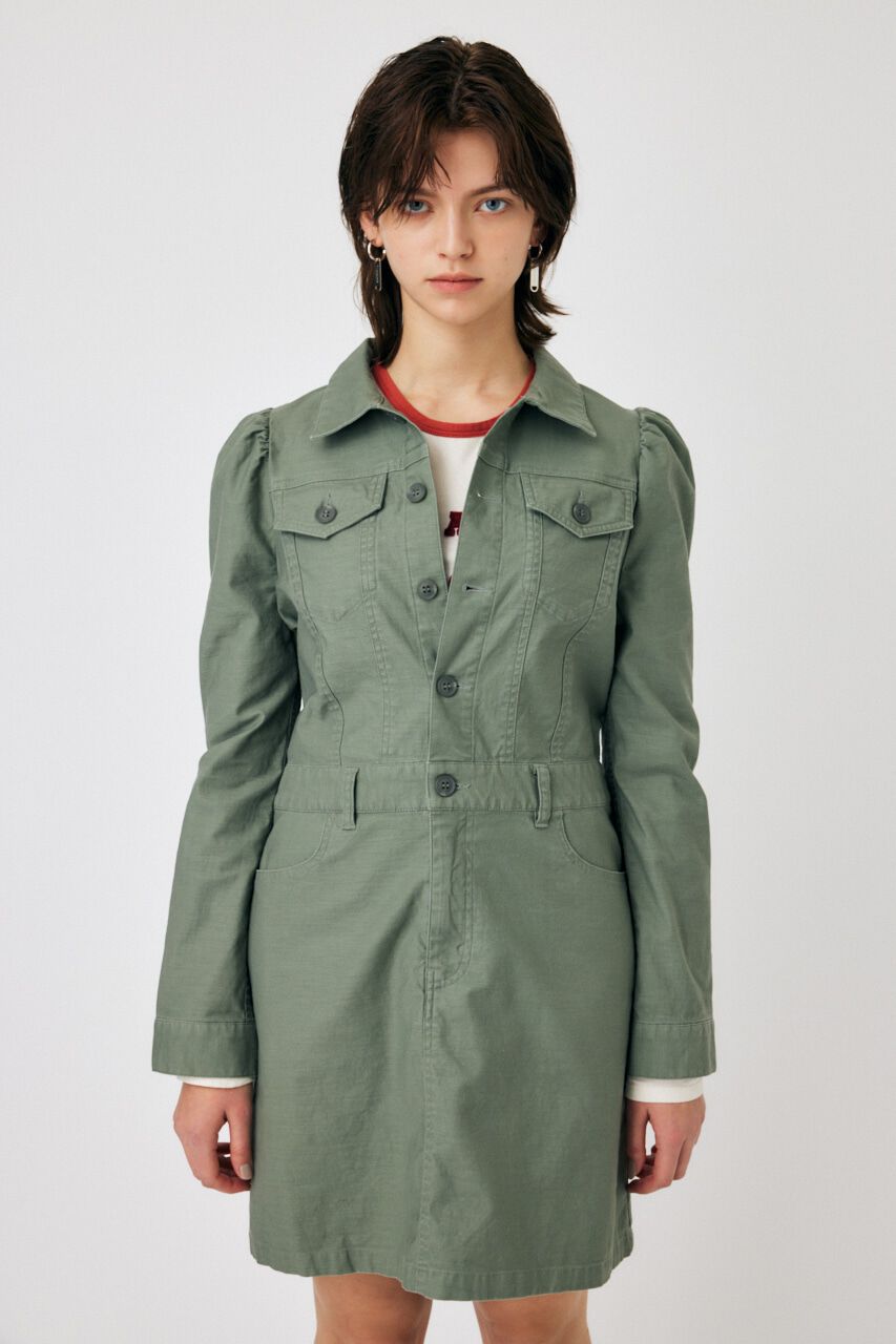 MOUSSY「PUFF SLEEVE MINI ドレス」|ワンピース|