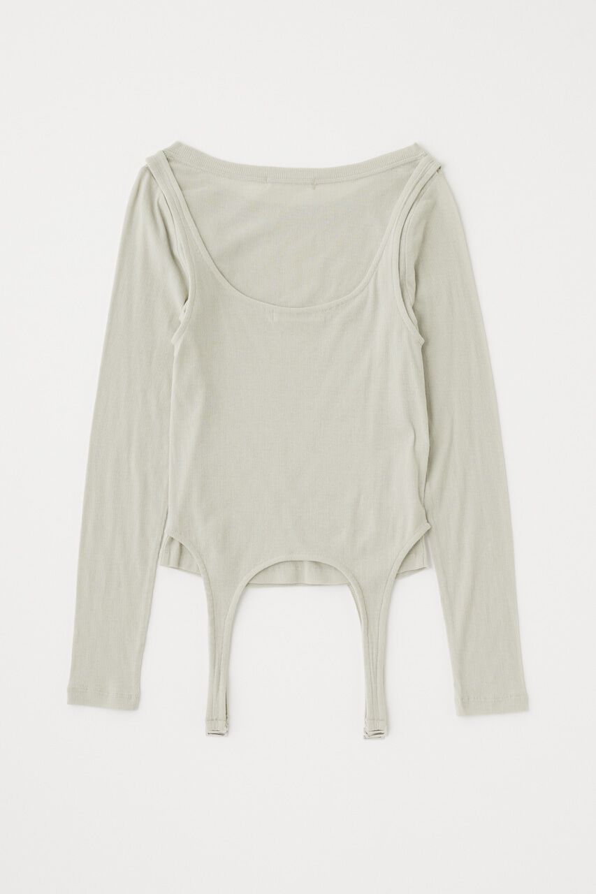 MOUSSY「LAYERED GARTER トップス」|Tシャツ・カットソー|