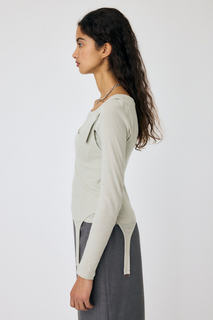 MOUSSY「LAYERED GARTER トップス」|Tシャツ・カットソー|