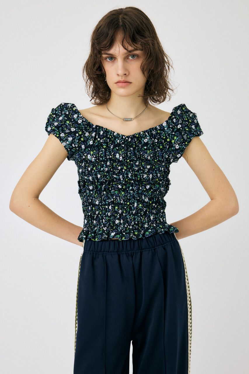 MOUSSY「GATHER FLOWER ブラウス」|シャツ・ブラウス|