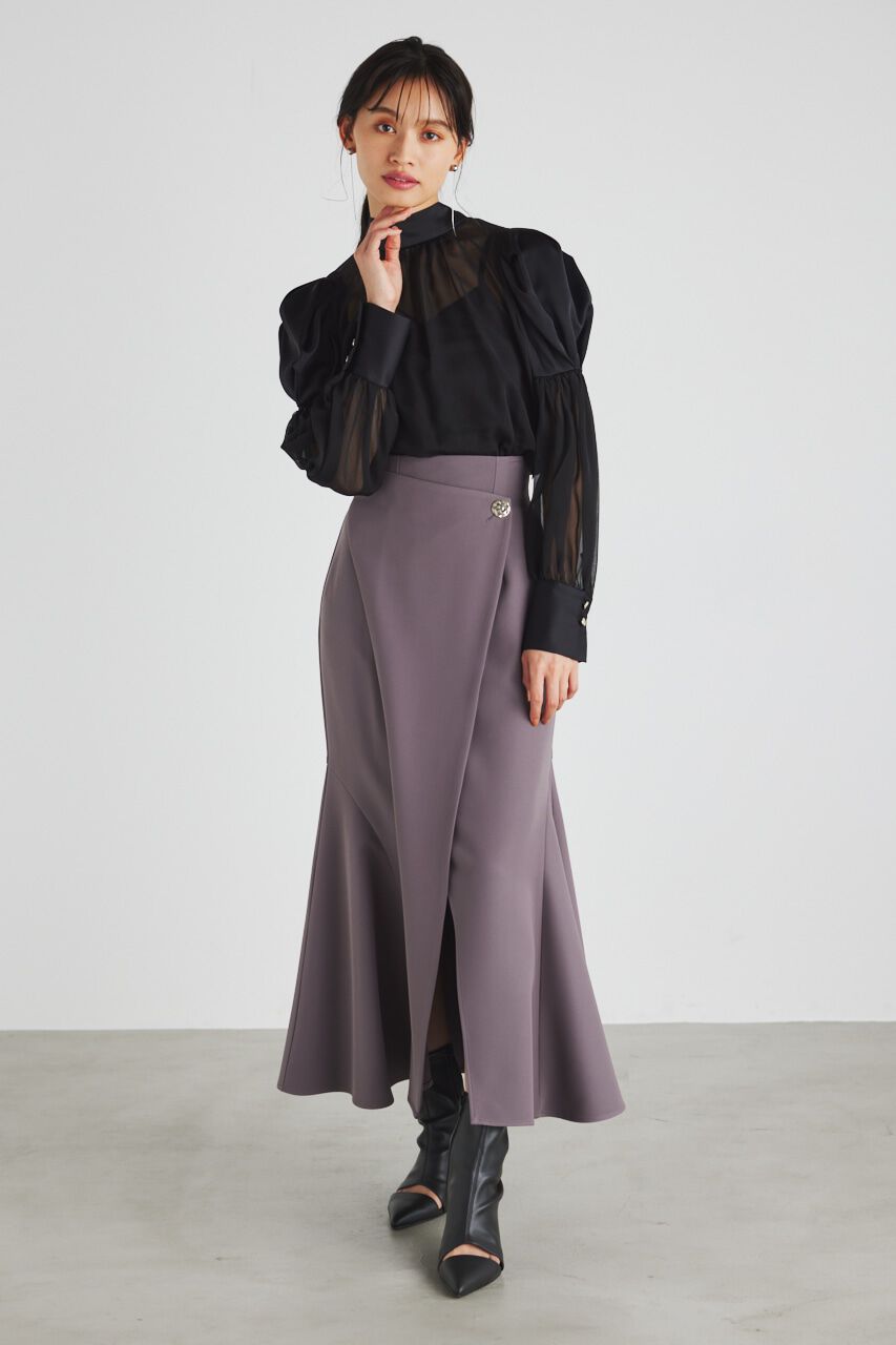 rienda「ラップデザインハイウエストマーメイドSK」|スカート|GRY