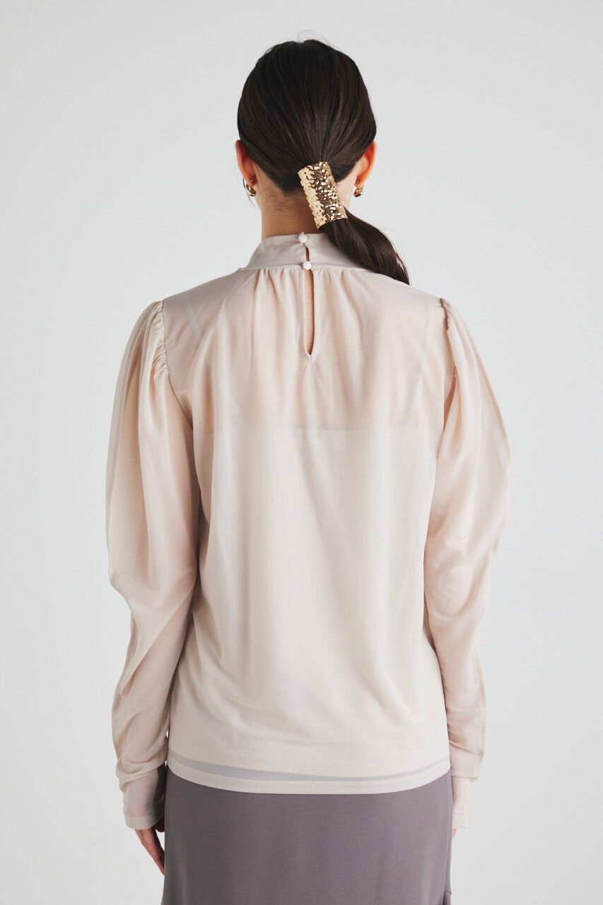 rienda「ラウンドSLVシアーTOP」|Tシャツ・カットソー|