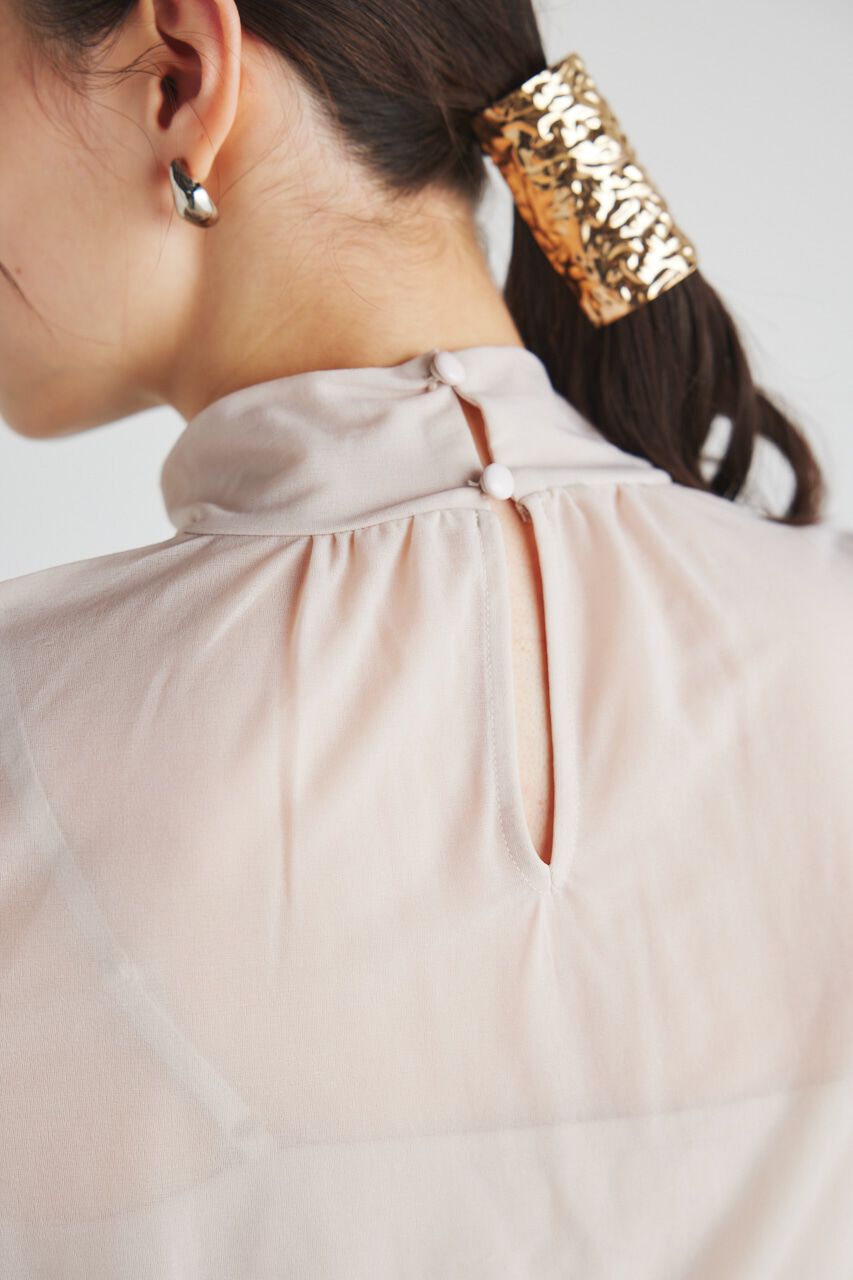 rienda「ラウンドSLVシアーTOP」|Tシャツ・カットソー|