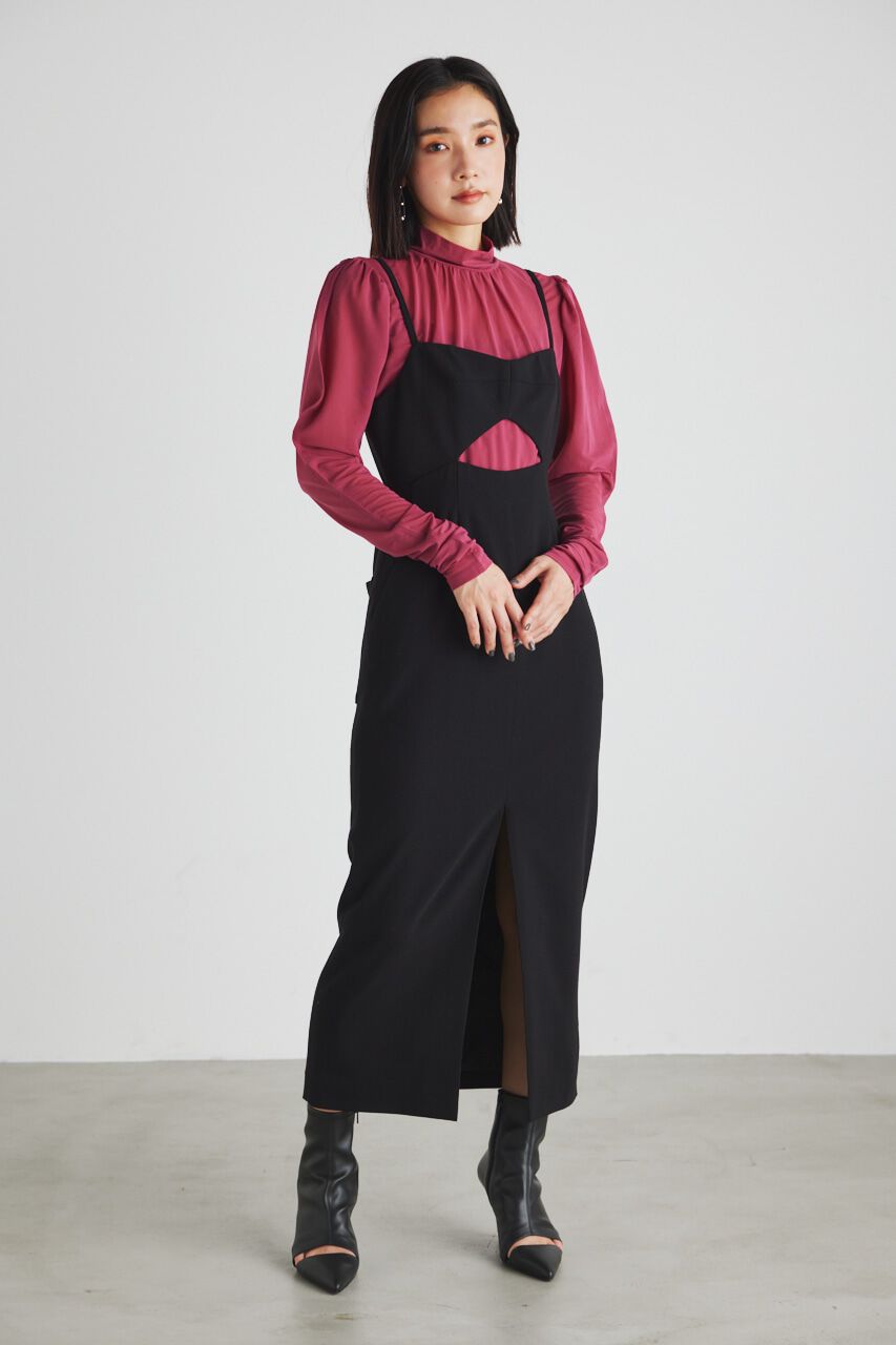 rienda「ラウンドSLVシアーTOP」|Tシャツ・カットソー|