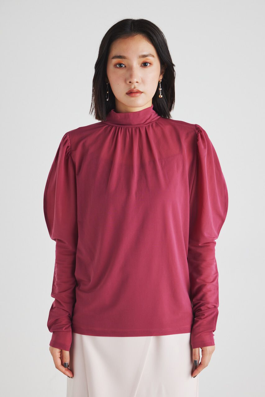 rienda「ラウンドSLVシアーTOP」|Tシャツ・カットソー|