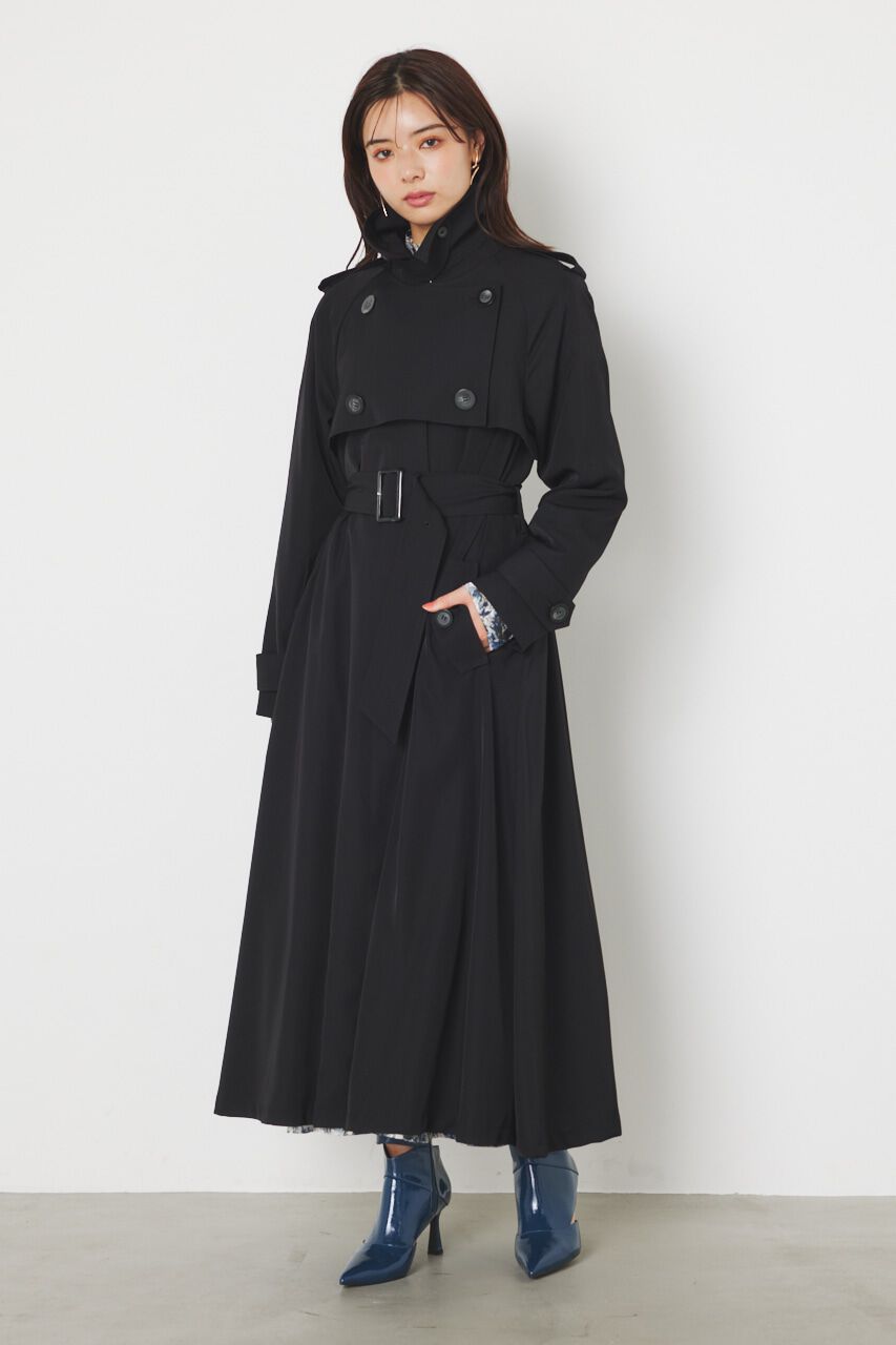 rienda「＃ジェラートトレンチ コート」|その他|BLK