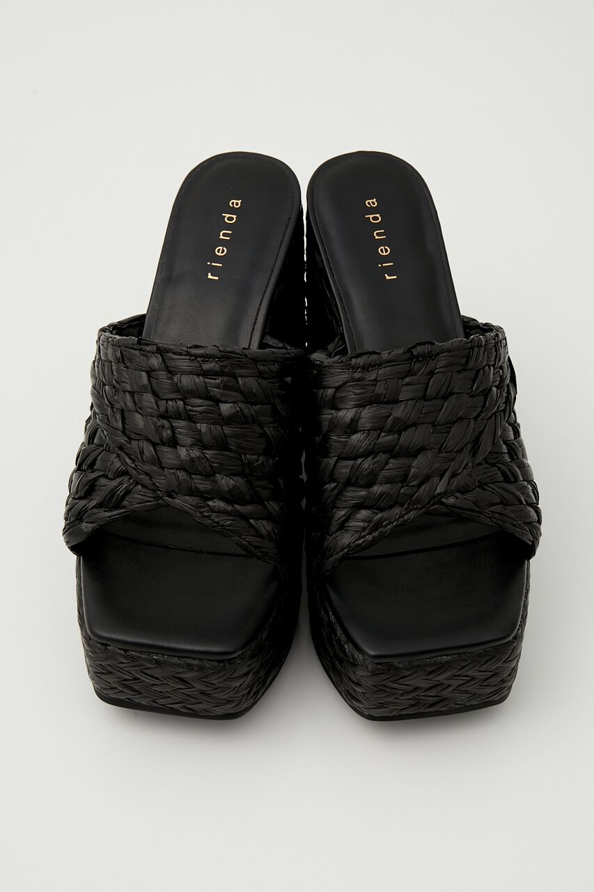 rienda「ボリュームスクエアサンダル」|サンダル|