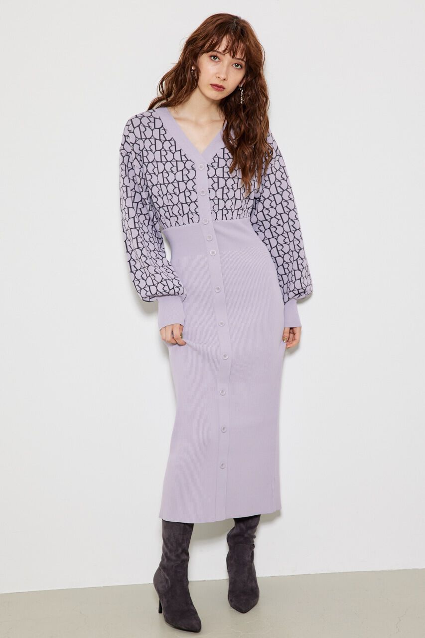 rienda「RモノグラムKnit OP」|ワンピース|PUR