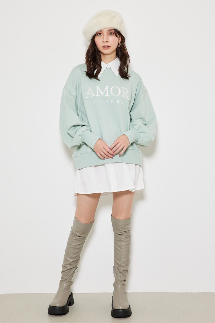 rienda「シャツコンビスウェットOP」|ワンピース|MINT