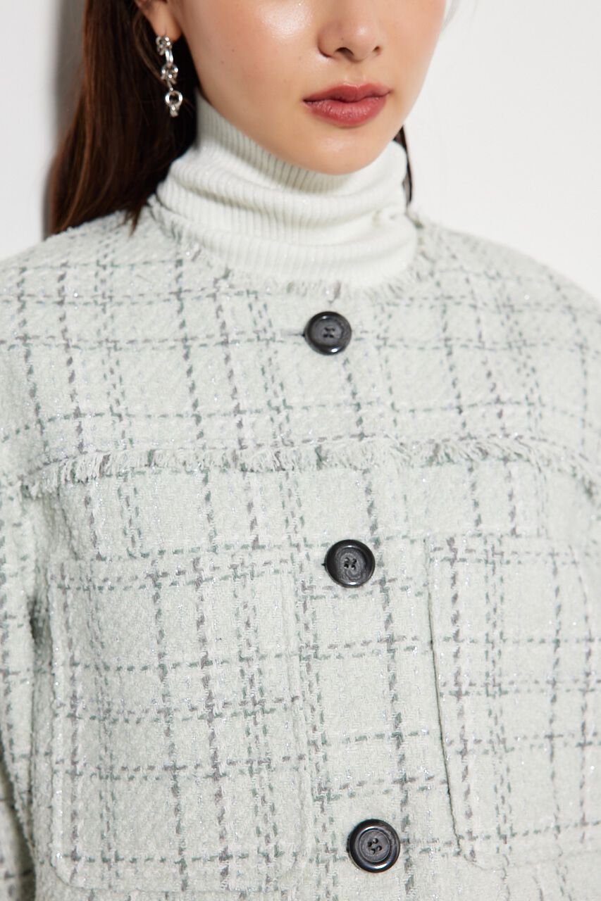 rienda「ノーカラーツイードウールMIX CT」|その他|