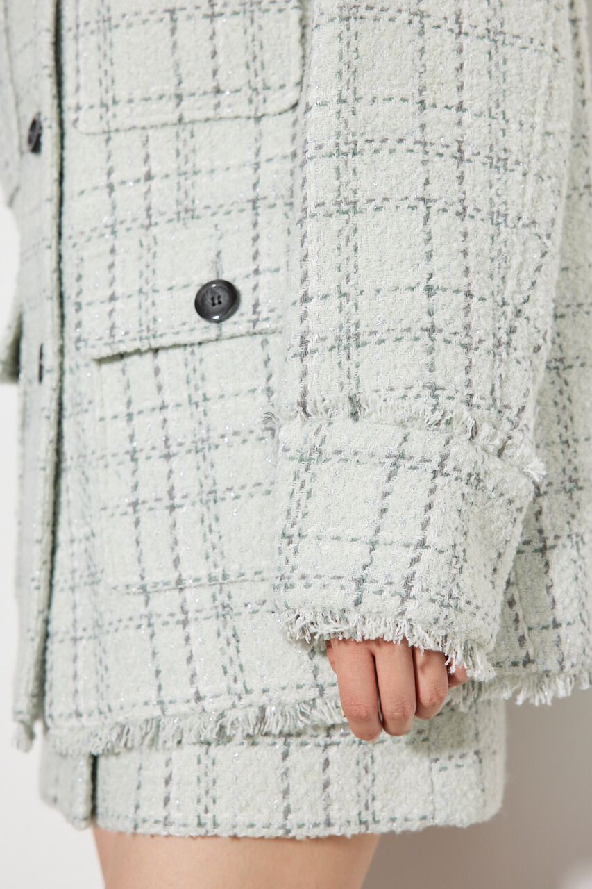 rienda「ノーカラーツイードウールMIX CT」|その他|