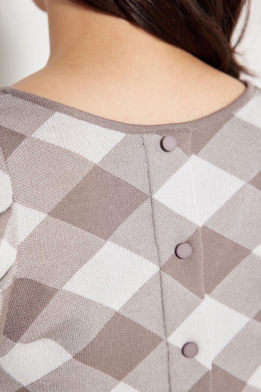 rienda「2WAYチェックジャガードknit OP」|ワンピース|