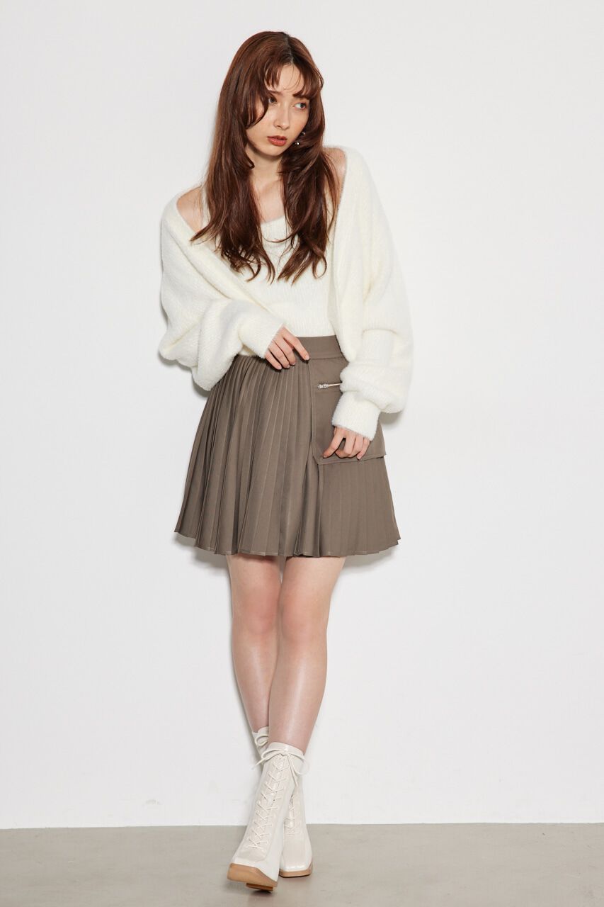 rienda「シャギーレイヤードキャミデザイン TOP」|ニット・セーター|