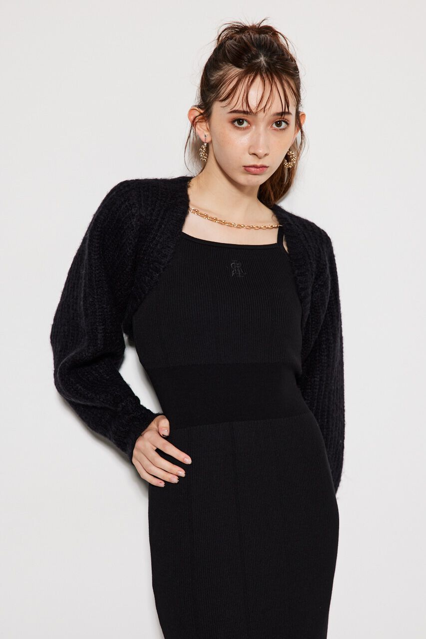 rienda「2WAY RRボレロタイトKnit OP」|ワンピース|