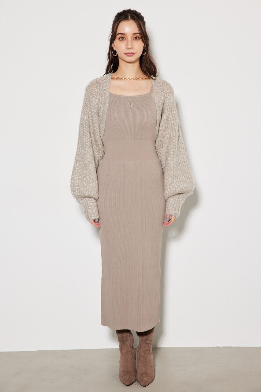 rienda「2WAY RRボレロタイトKnit OP」|ワンピース|