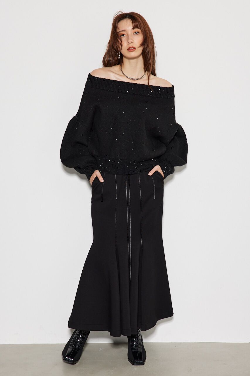 rienda「H/WパネルマーメイドSK」|スカート|BLK