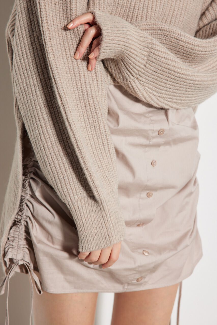 rienda「シャツコンビメニーWAY Knit OP」|ワンピース|