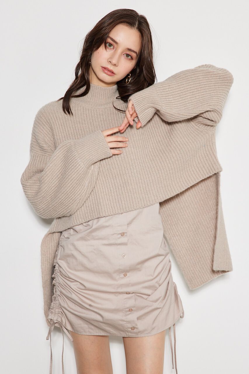 rienda「シャツコンビメニーWAY Knit OP」|ワンピース|