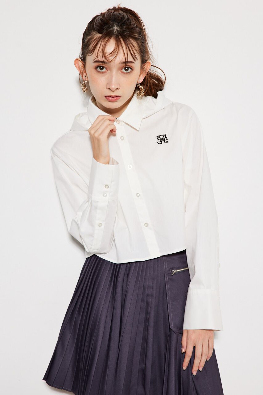 rienda「2WAYフードSH TOP」|シャツ・ブラウス|WHT