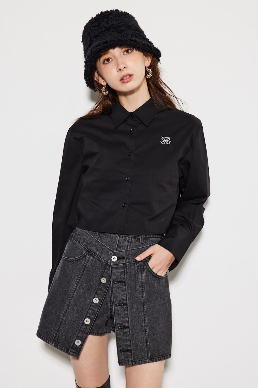 rienda「2WAYフードSH TOP」|シャツ・ブラウス|BLK