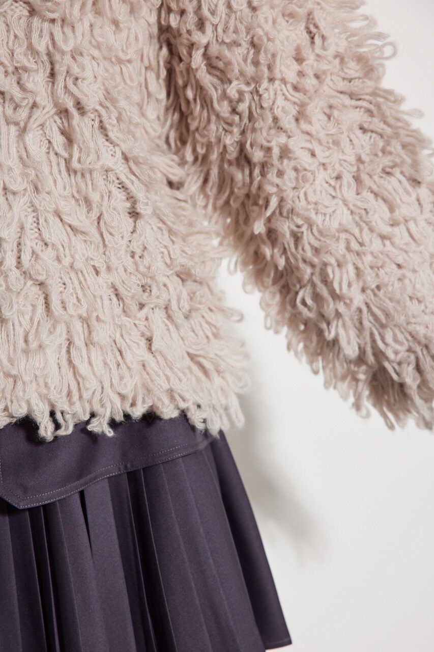 rienda「フリンジコンビKnit TOP」|ニット・セーター|