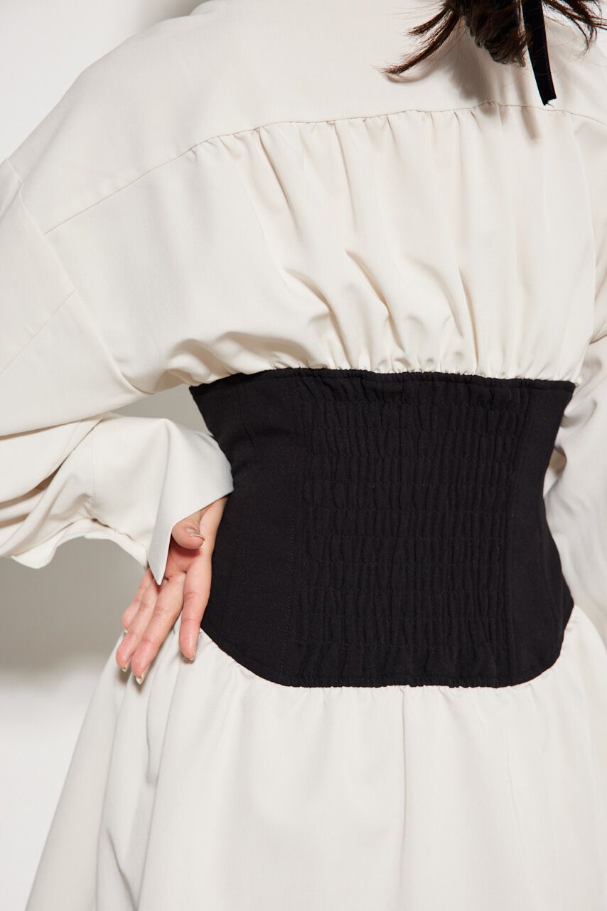 rienda「コルセットデザインシャツワンピース」|ワンピース|