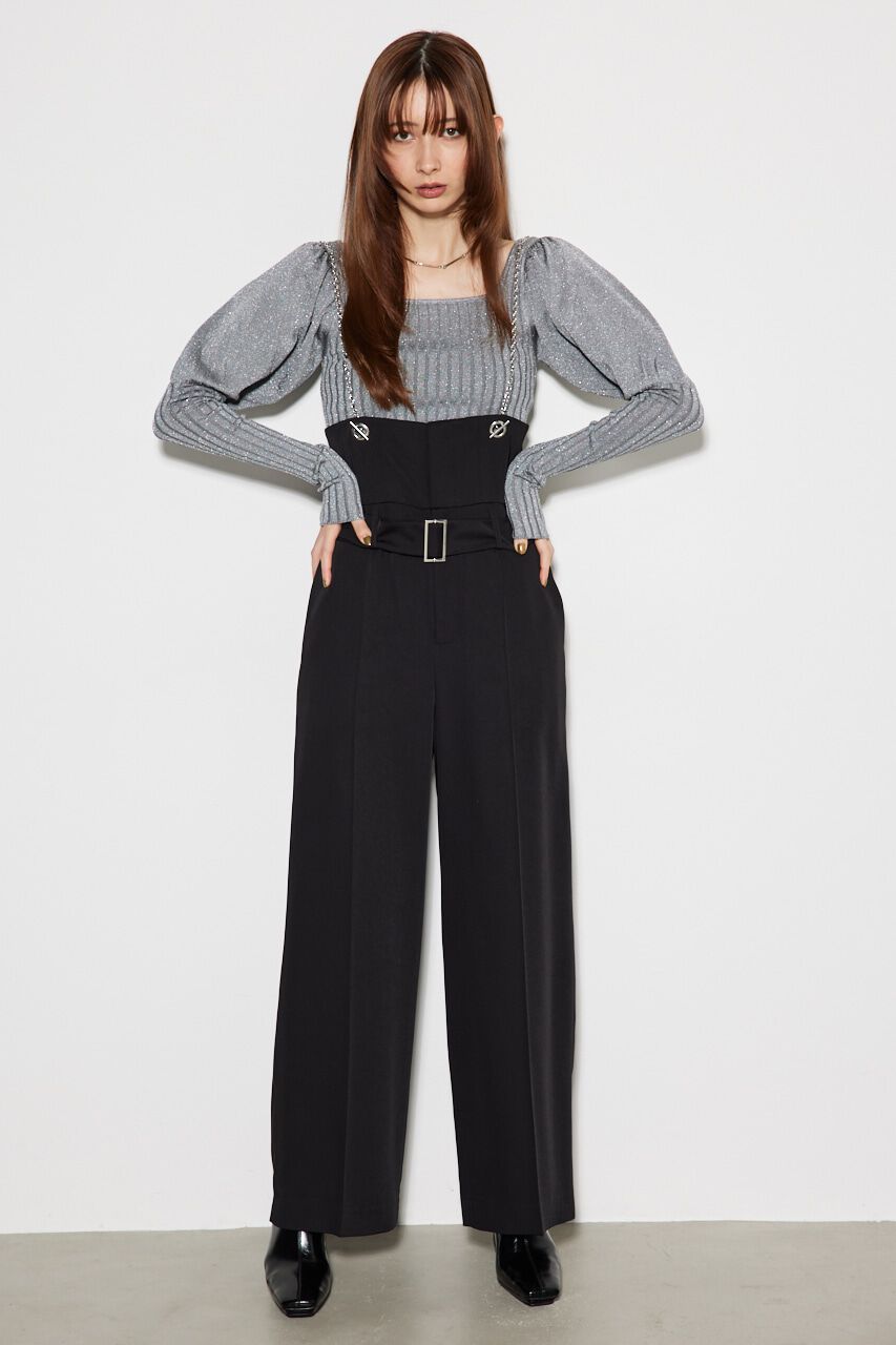 rienda「チェーンサスペンダーH/W PT」|その他|BLK