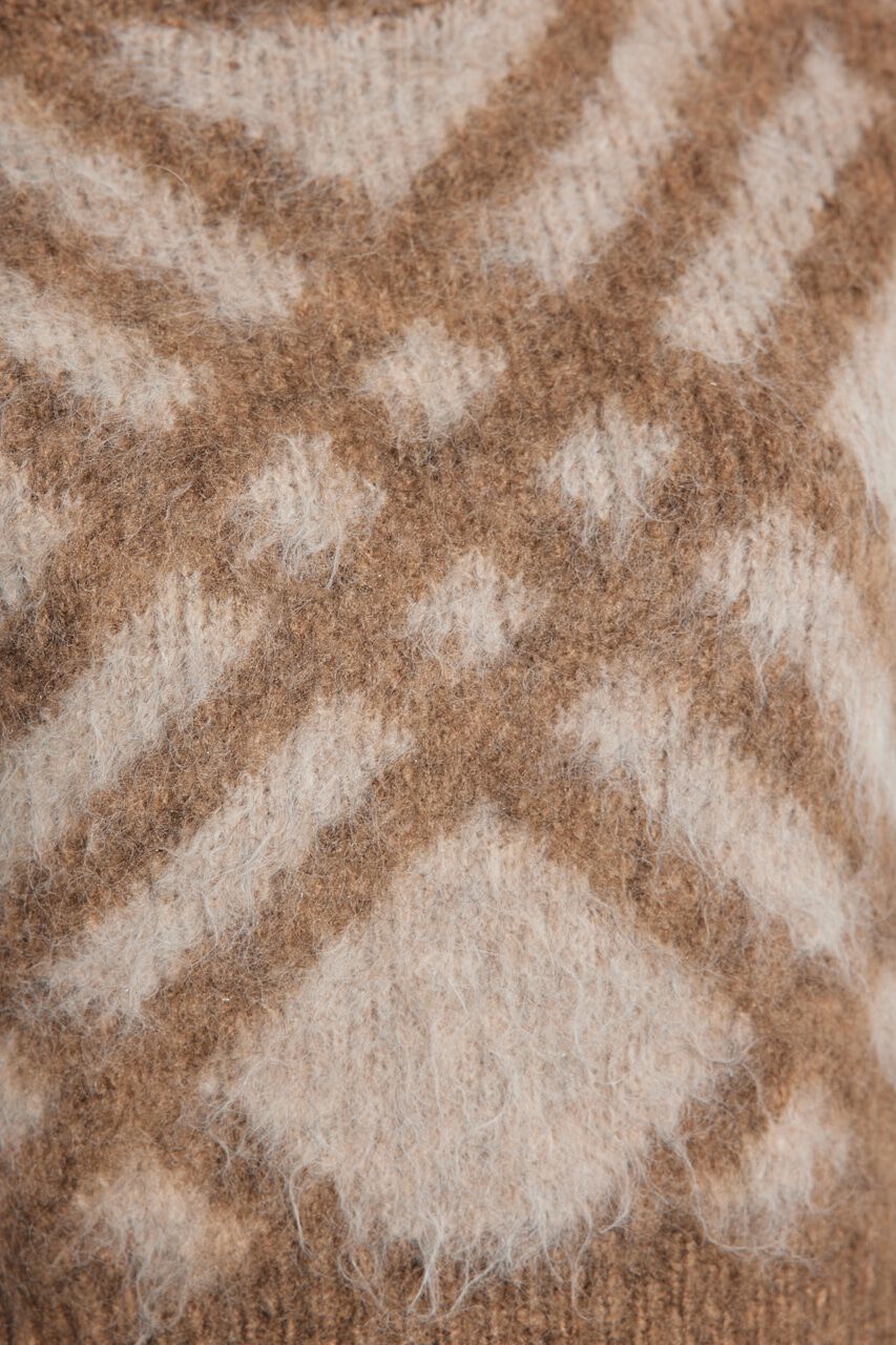 rienda「バイアスチェックニット TOP」|ニット・セーター|