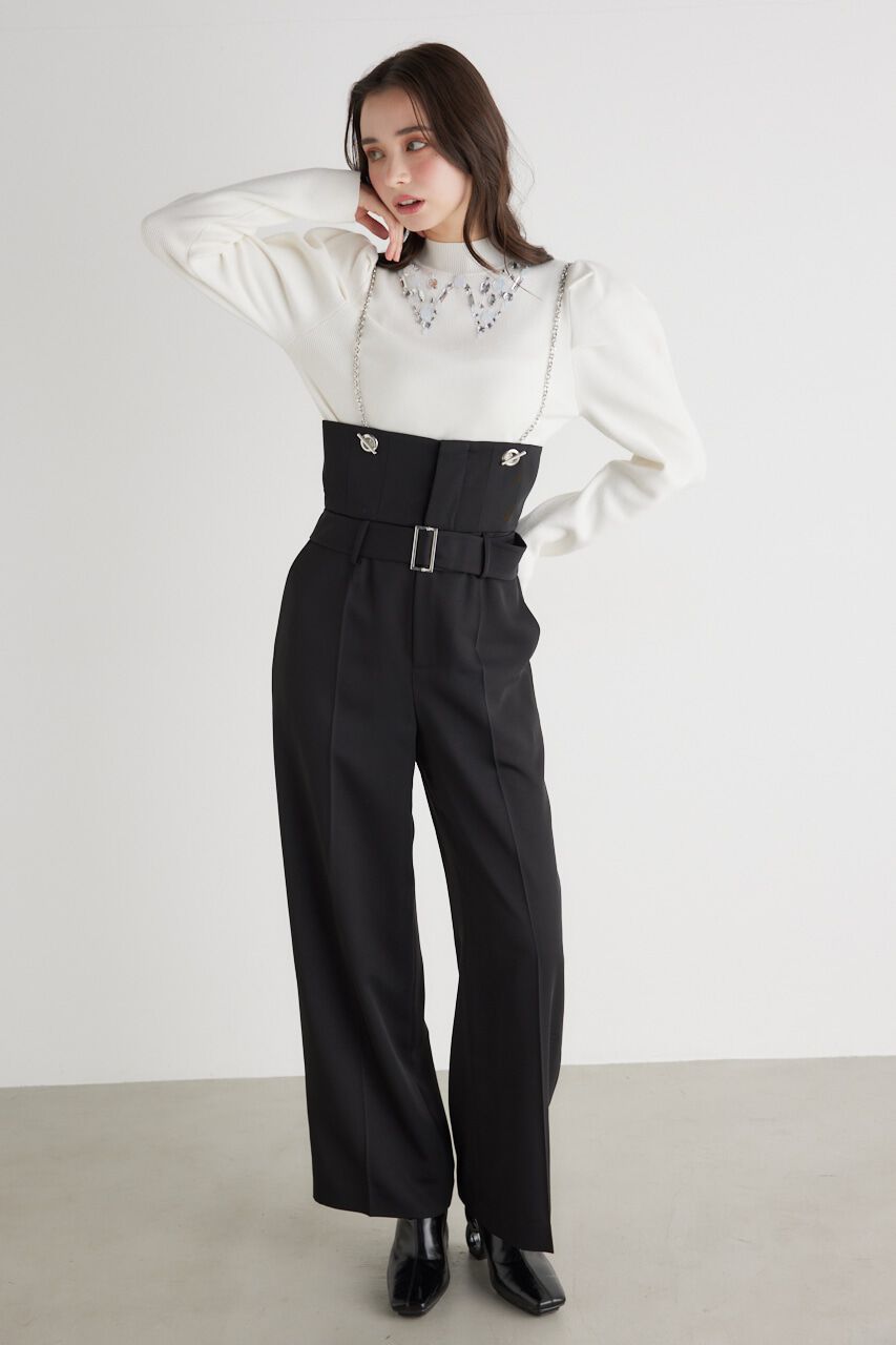 rienda「ビジューカラーKnit TOP」|ニット・セーター|