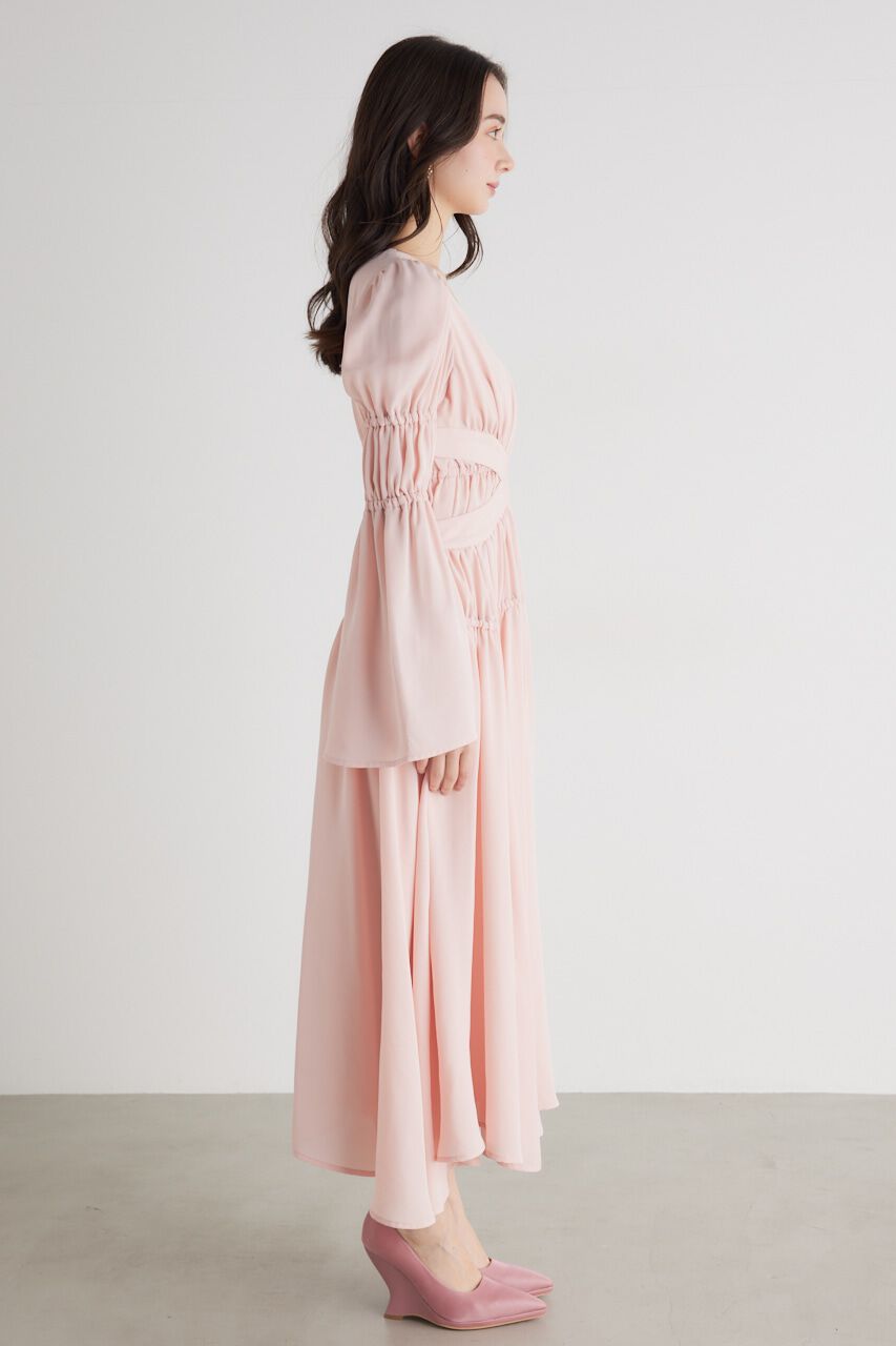 rienda「クロスBELTギャザーフレアOP」|ワンピース|