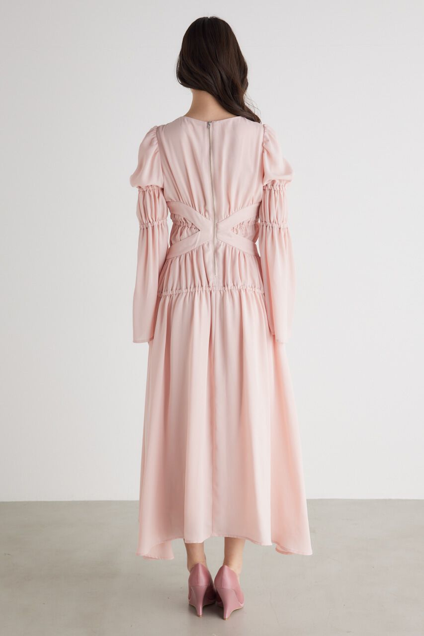 rienda「クロスBELTギャザーフレアOP」|ワンピース|