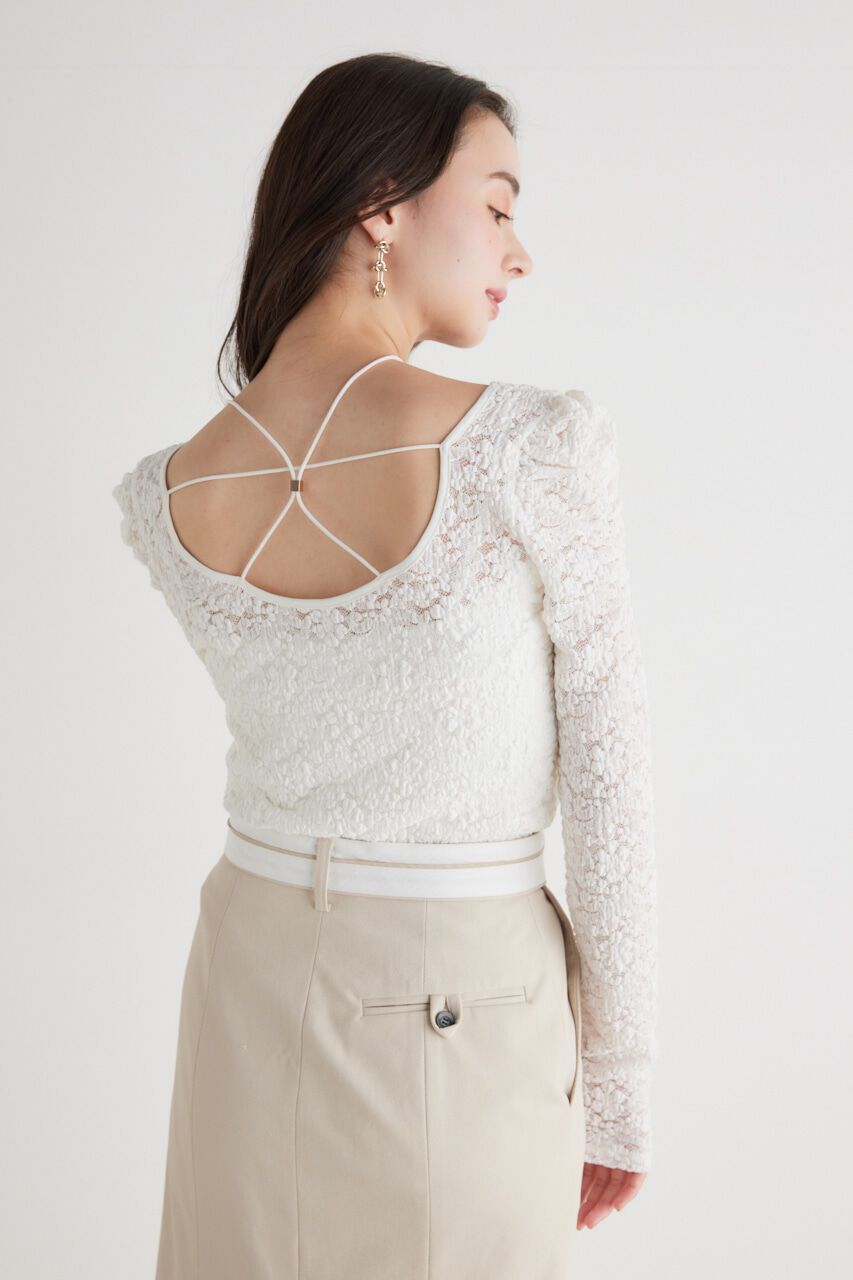 rienda「バンピーレースFIT TOP」|Tシャツ・カットソー|