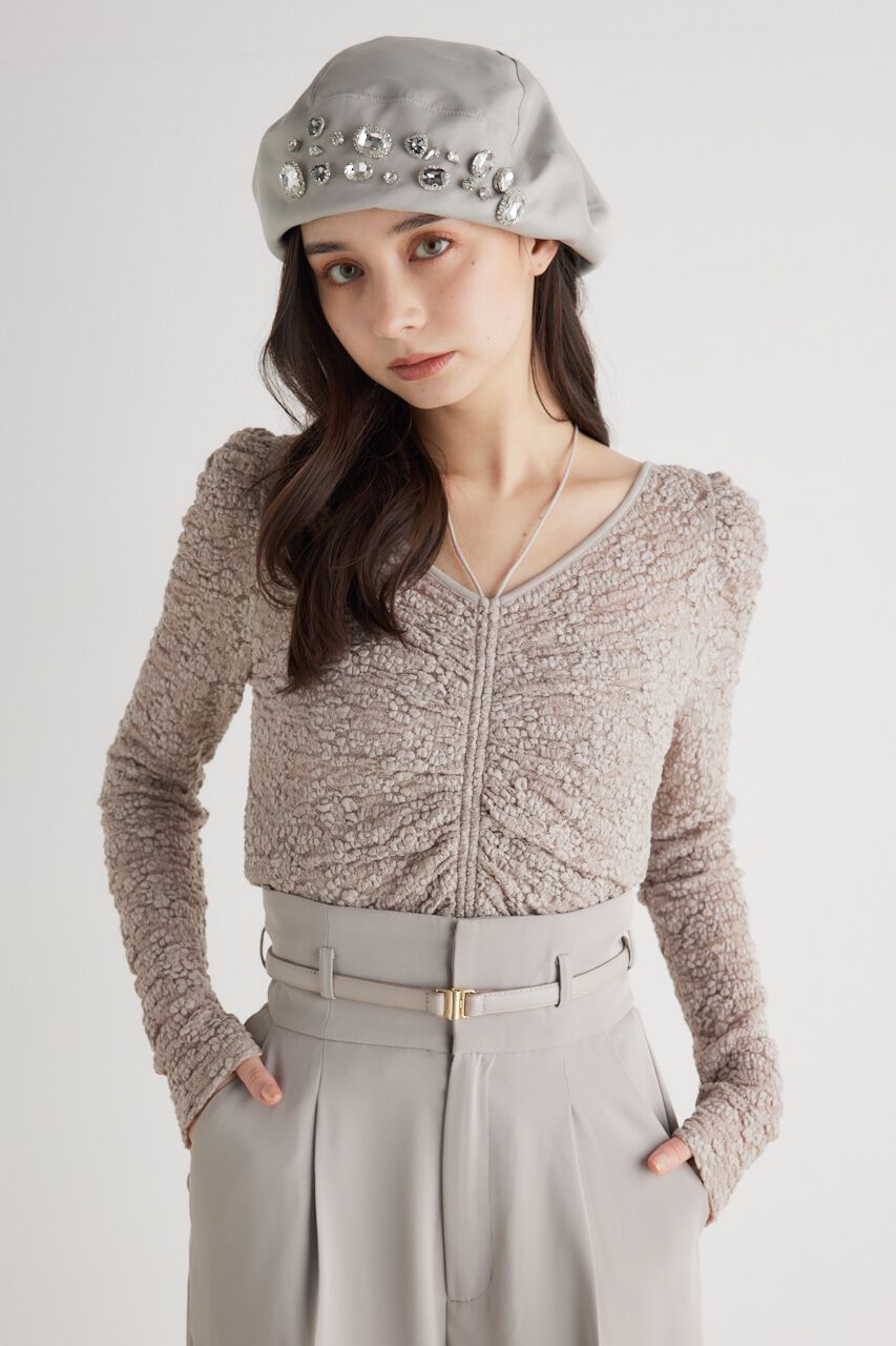 rienda「バンピーレースFIT TOP」|Tシャツ・カットソー|BEG