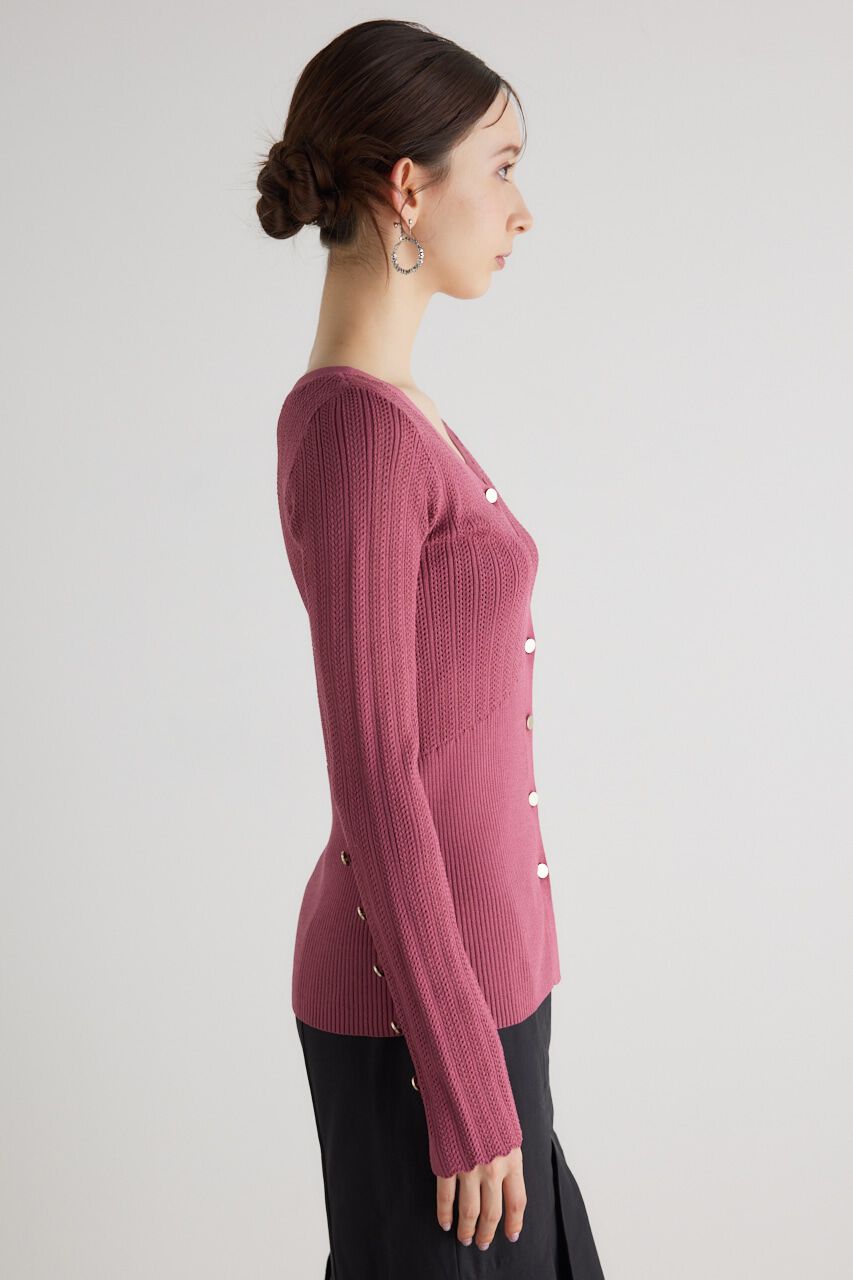 rienda「シアーストライプKnitTOP」|ニット・セーター|