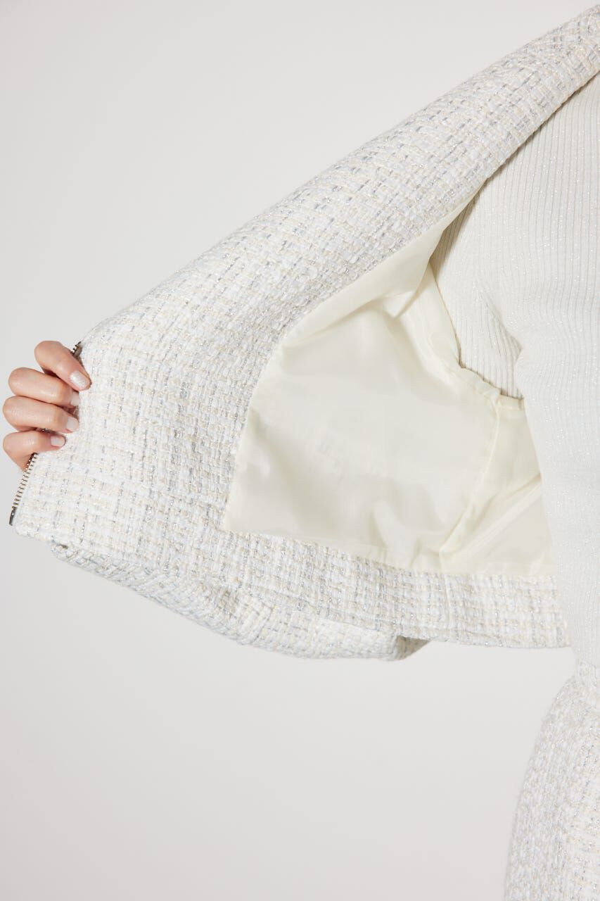 rienda「ツイードショートライダースジャケット」|その他|