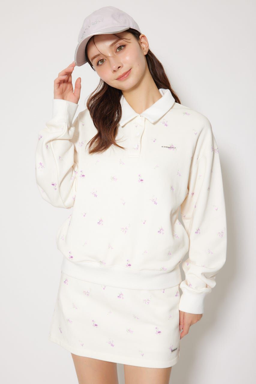 rienda「フラワースウェットトップス」|Tシャツ・カットソー|