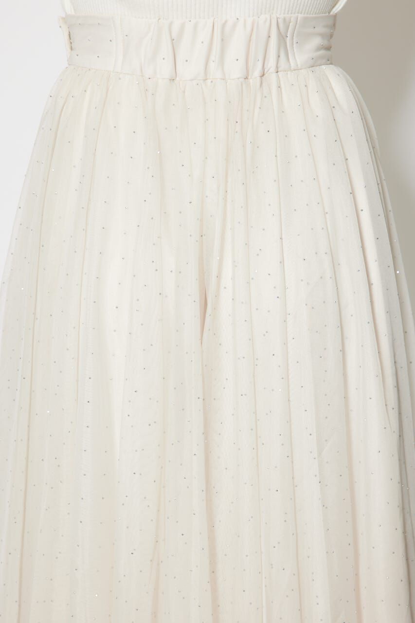 rienda「デコレーションチュールフレアスカート」|スカート|