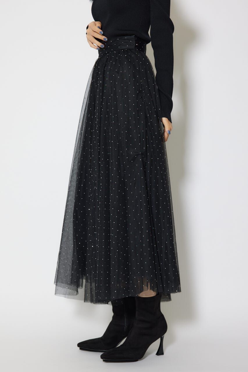 rienda「デコレーションチュールフレアスカート」|スカート|