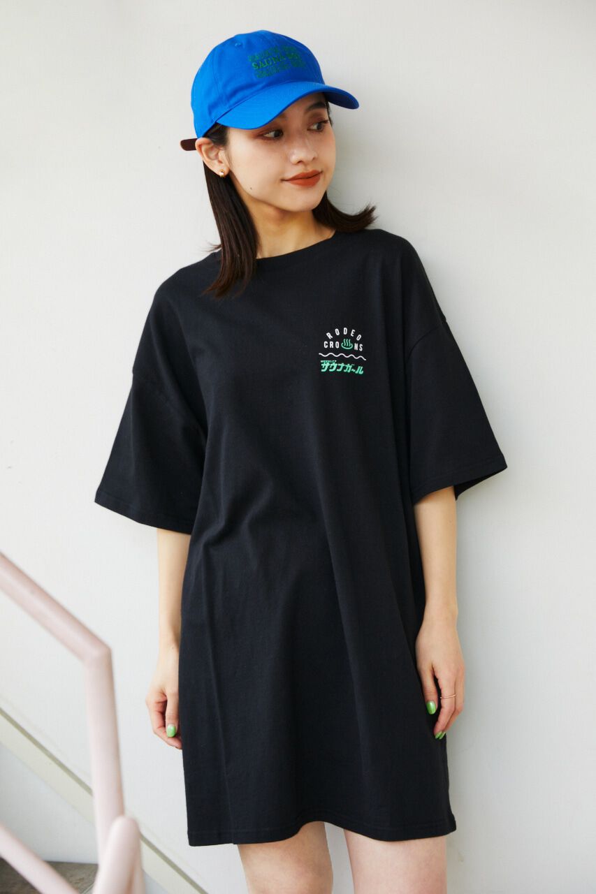 RODEO CROWNS「サウナボーイ S&R Tシャツワンピース」|ワンピース|BLK