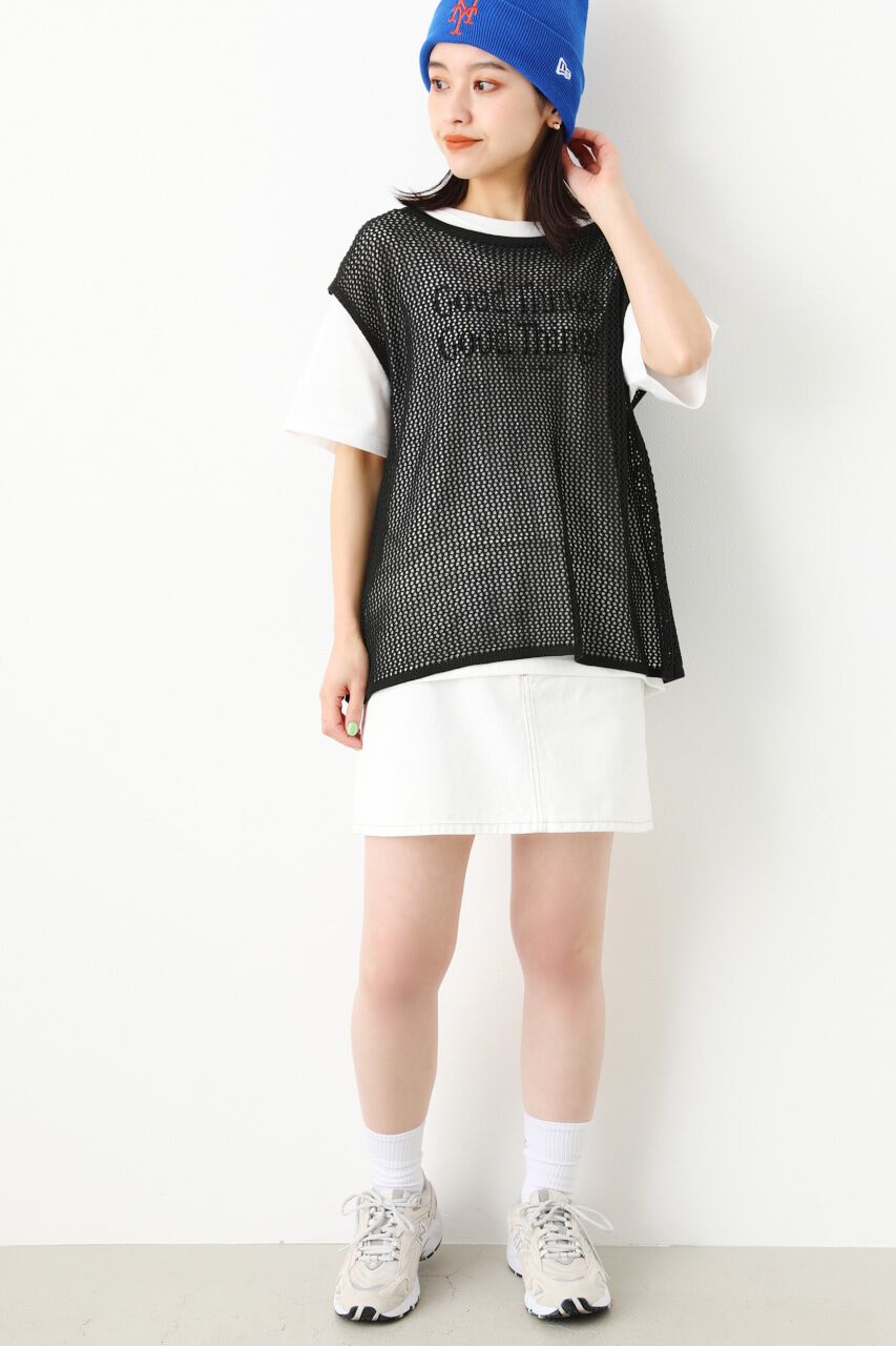 RODEO CROWNS「2WAYメッシュニットベスト&TシャツSET」|ニット・セーター|BLK