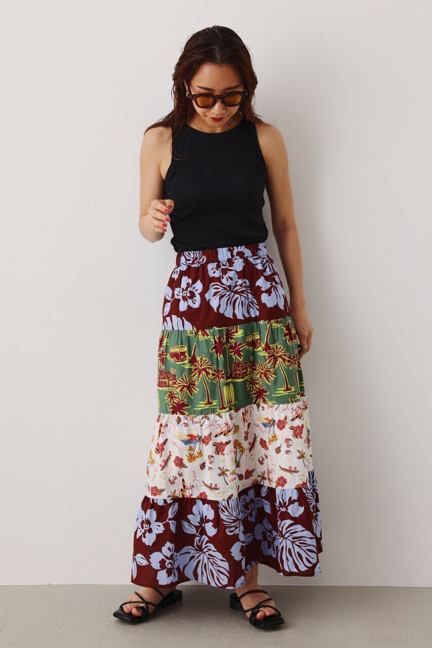 RODEO CROWNS「パターンアロハティアードスカート」|スカート|