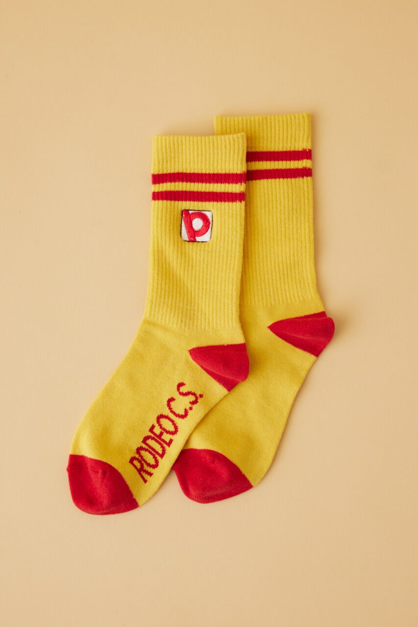 RODEO CROWNS「PIZZA-LA アソートラインソックス」|その他|YEL