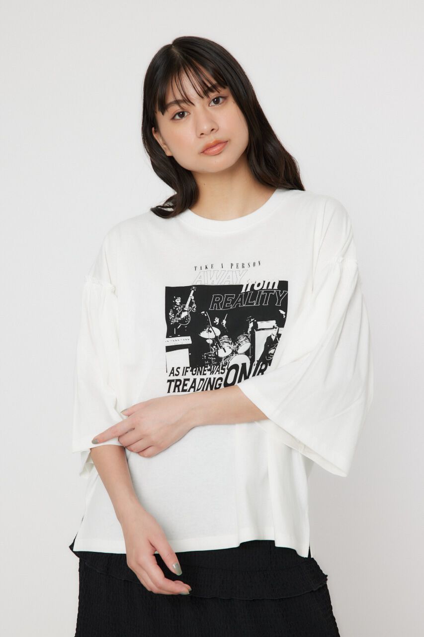 RODEO CROWNS「JP TOUR 袖フリルトップス」|Tシャツ・カットソー|O/WHT1