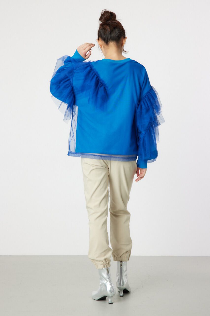 RODEO CROWNS「チュールレイヤードフリルスウェット」|パーカー|