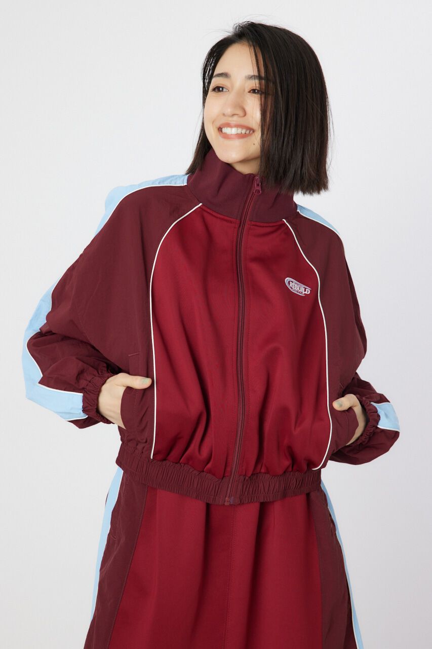 RODEO CROWNS「ナイロン&times;ジャージトラックジャケット」|ブルゾン・スタジャン|柄BRD5